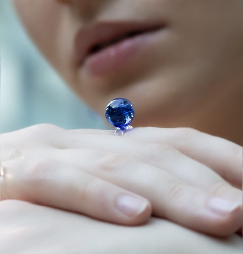 Pierścionek z niebieską kulką xxl Pierścionek z niebieską kulką xxl