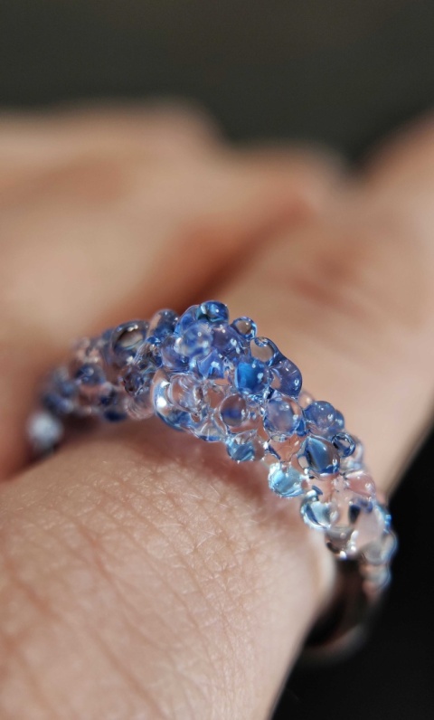 Kolorowy pierścionek korona "Crystal" Kolorowy pierścionek korona "Crystal"