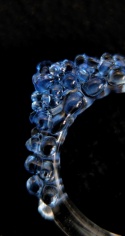 Niebieski pierścionek korona "Crystal"